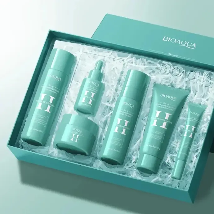 BIOAQUA Hyaluronic Acid Skincare Set - 6-Piece Moisturizing & Repair Kit
