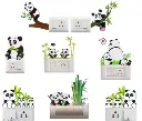 Panda Swithboard Wall Sticker ( Size - 30*30 cm )