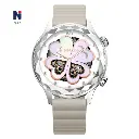 NIT03 Luxury Smartwatch for Women – Elegant Jewelry Look, Bluetooth Calling, Voice Assistant, IP67 Waterproof