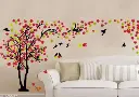 Global Graphics wall covoring tree with birds and squrals wall decal multicolor sticker(pvc vinyl colorful decal)