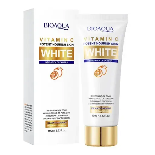 Bioaqua Vitamin C White Brighten Oil Control Deep Cleansing Cleanser 100g