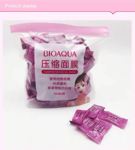 BIOAQUA Compressed Facial Tablet Face Sheet Mask 50pcs