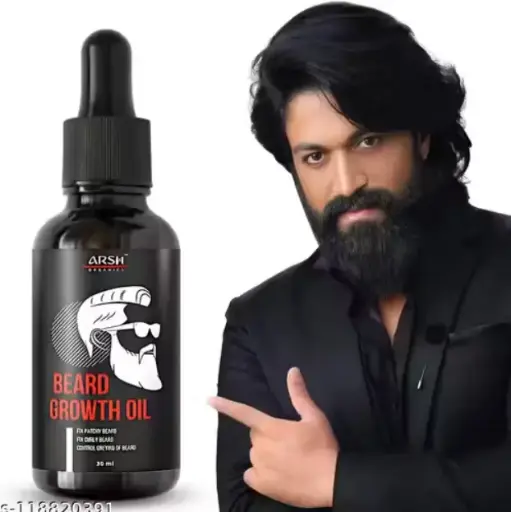 Arsh Beard Growth Oil - Advanced and Powerful Beard Growth oil – For Faster Beard Growth & Patchy Beard With Redensyl And Natural Oils