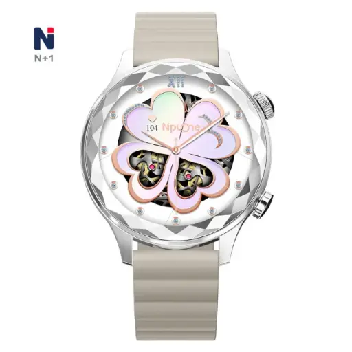 NIT03 Luxury Smartwatch for Women – Elegant Jewelry Look, Bluetooth Calling, Voice Assistant, IP67 Waterproof