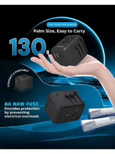 OKNO Universal International Travel Adapter