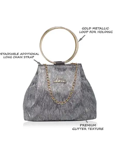 Lavie Alya Grey Structured Potli
