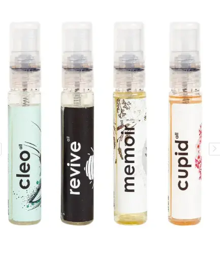 Adiveda Natural Perfume Sample Combo Set of 4 - 12ml Each