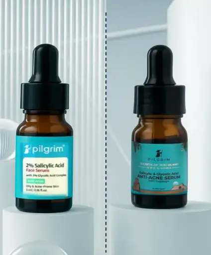 Pilgrim Anti Acne Serum With Salicylic & Glycolic Acid For Dark Spots, Acne Marks 5ml